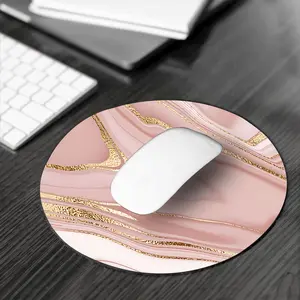 Rose Gold Marble Pattern Cute Mouse Pad, Non-Slip Rubber Desk Mat, Office and Gaming Use, Beautiful Work Space Accessory, Desktop Accessory, Keyboard Mouse Pad, Mousepad