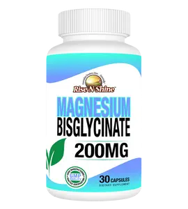 Magnesium Bisglycinate by Rise-N-Shine – High Absorption, Gentle-on-Stomach Formula for Sleep, Muscle, Nerve &amp; Bone Support