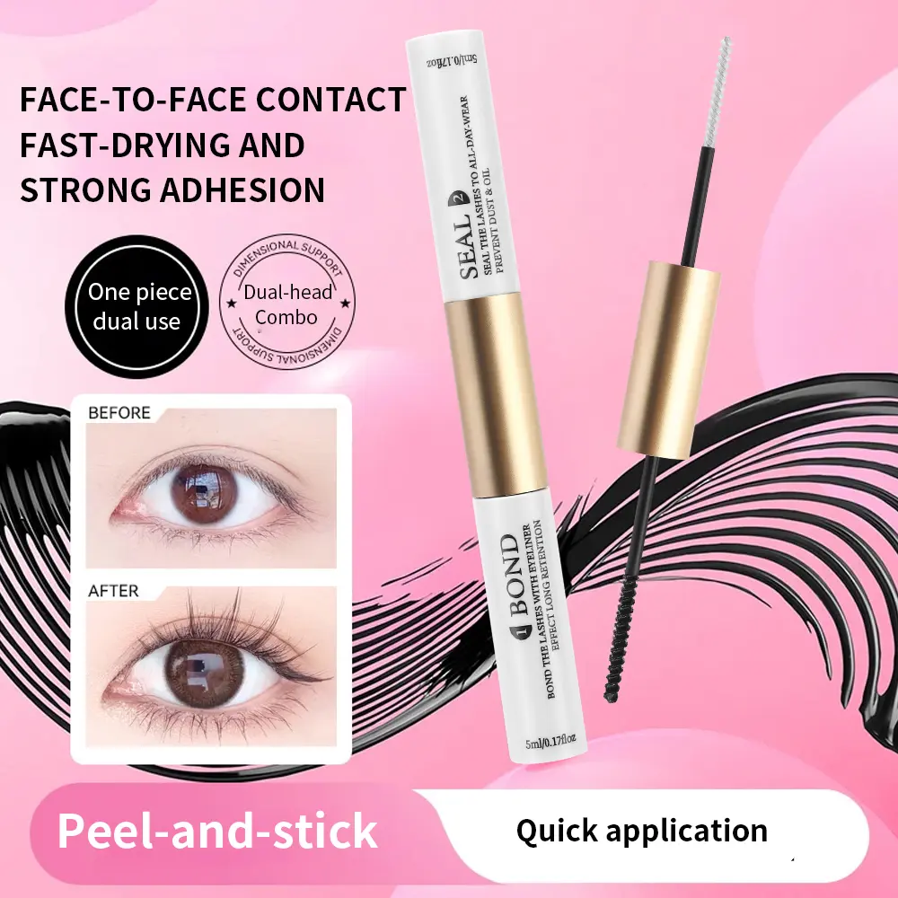 JLX Two-headed mascara, waterproof, lengthening, curling, smudge-proof, sweat-resistant, long-lasting and volumizing