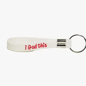 Faith Inspired 'I God This' White Keychain | Spiritual Keychain for Bold Faith & Timeless Style | Inspirational Keychain with Faith Inspired Design