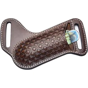 Knife Sheath,Thick Genuine Leather Knife Sheath for Belt,Fits Folding Pocket Knife Sheaths EDC Tool Holster