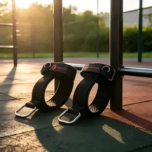 1 Pair EKKOVISION Gym Wrist Lifting Straps With Soft Breathable Cushion Adjustable Metal D Buckle Anti Slip Grip Strap For Weightlifting Crossfit Deadlift Workout Wrist Stabilizer For Athletes