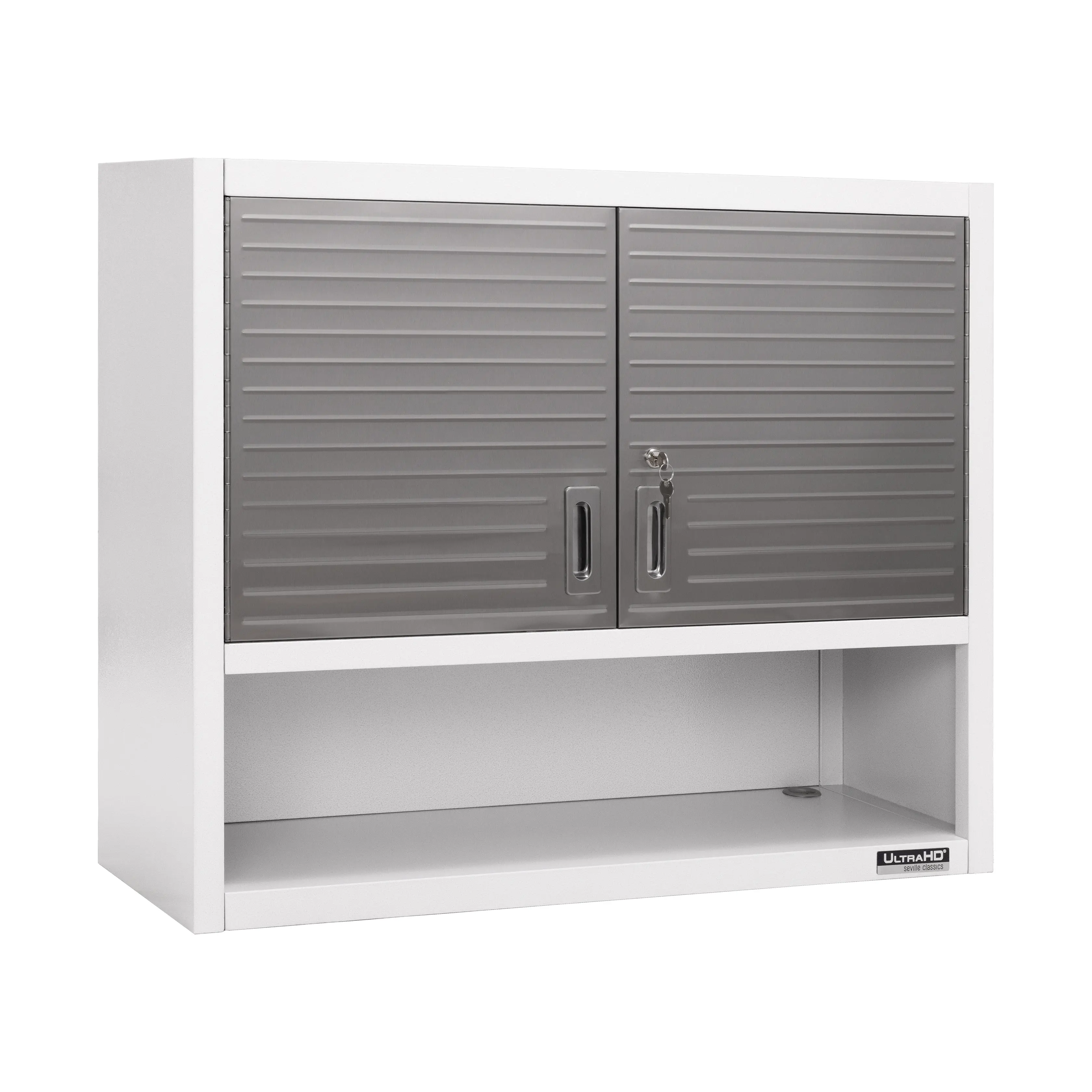 UltraHD® Double Door Wall Cabinet w/ Keys, White