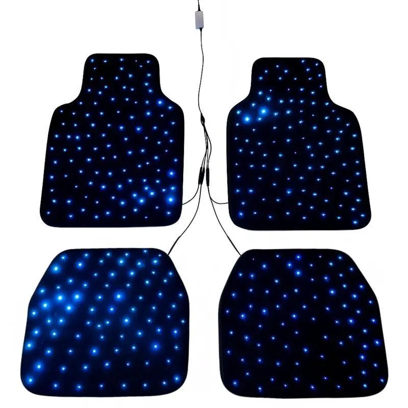 Waterproof Car Floor Mats 4PC 100+ Colors RGB Light USB Universal Fit with Multiple Lighting Modes for Enhanced Driving Experience car  floor  mat  light non-slip protection Car Interior Accessory Multifunctional Armrest Mat Car Interior Kit