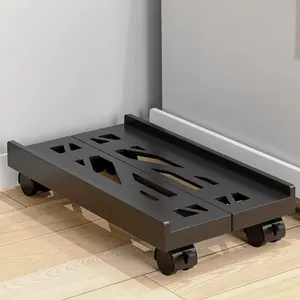 1 Counts Computer Tower Stand Adjustable Mobile CPU Stand with 4 Rolling Caster Wheels Computer Mainframe Bracket for Most Desktop Towers