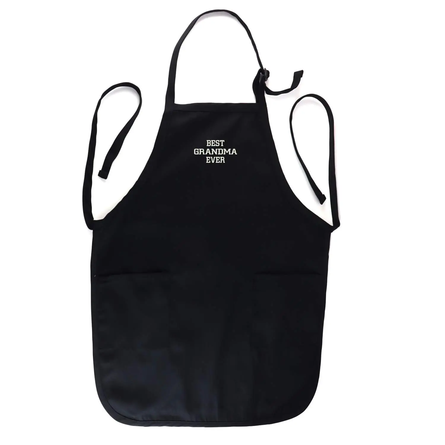 Trendy Apparel Shop Best Grandma Ever Embroidered Full Length Apron with Pockets