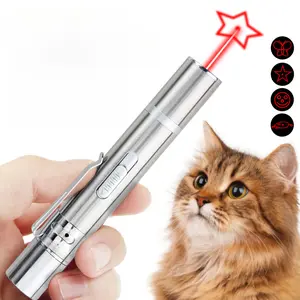 Cat Toys, Rechargeable, 3 Light Modes & 5 Fun Patterns, Portable Interactive Kitten Pet Dog Cat Mouse Toy for Fun Chase Play Exercise