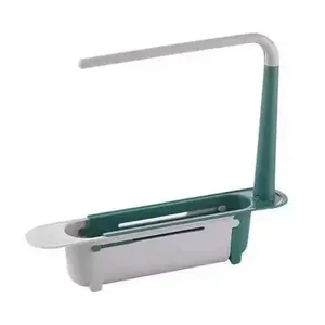 Adjustable Sink Rack Organizer, Expandable Kitchen Towel Holder, Space-Saving Design, Durable Material, Easy Installation