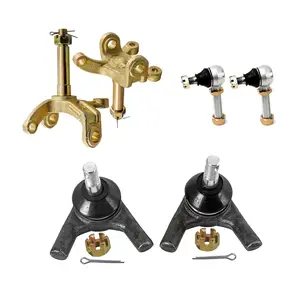 Suisuitong Go Kart Swingarm Tie Rod End Ball Joint Upper & Lower Swing Arm & Front Steering Knuckle Spindles for DIY Karting ATV UTV Drift Trike Golf Cart Quad Buggy Dune Moped Lawn Mower Four Wheeler