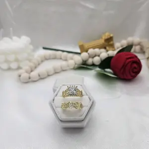 LaYaiBoutique #2449 High-Quality 14K Gold-Filled Engagement Ring Duo