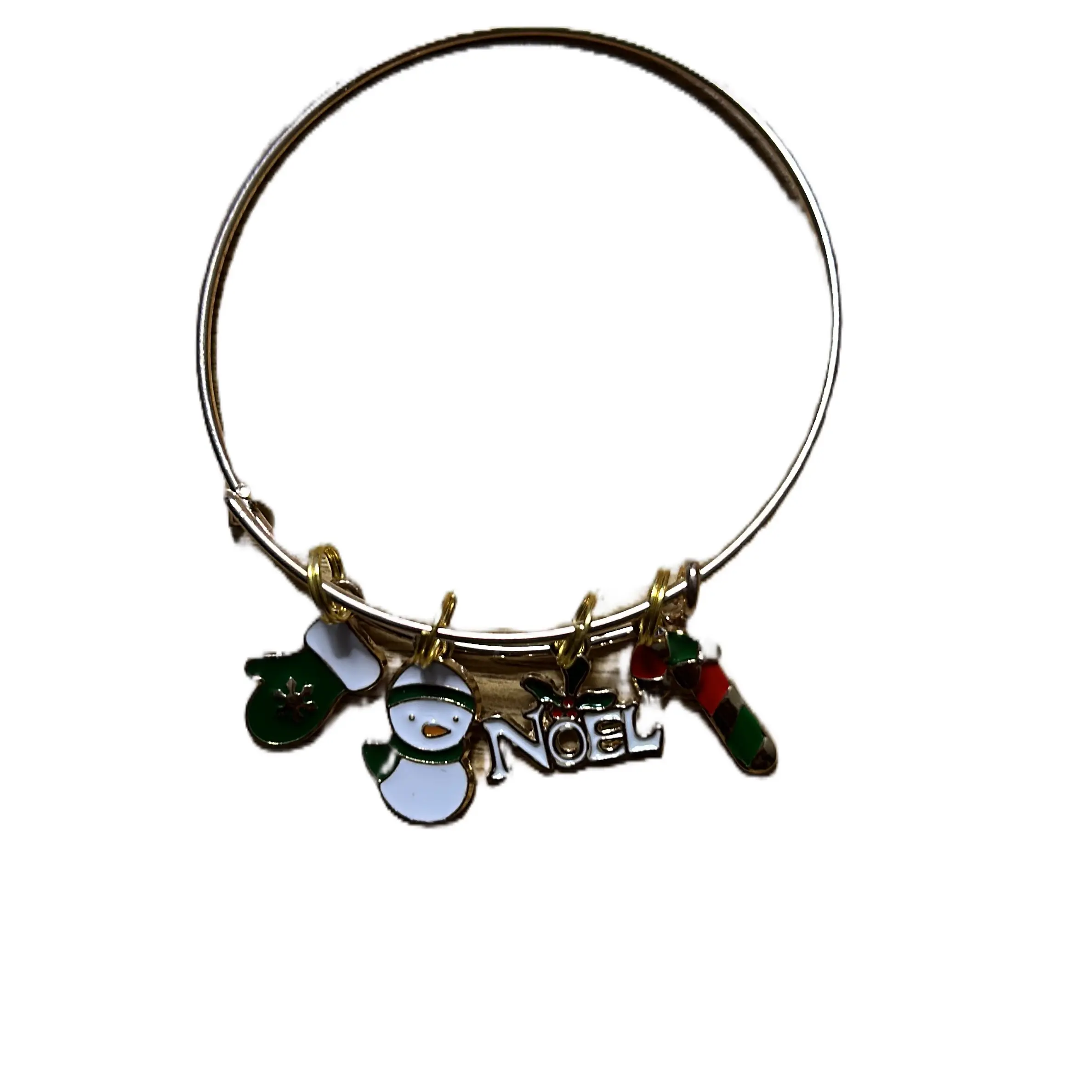 Gold Christmas Bangles Bracelet for Women - Festive Bracelet Set