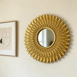 Round Decorative Wall Mirror - Ideal for Vintage Home Decor, Room Decor, and Women's Gifts