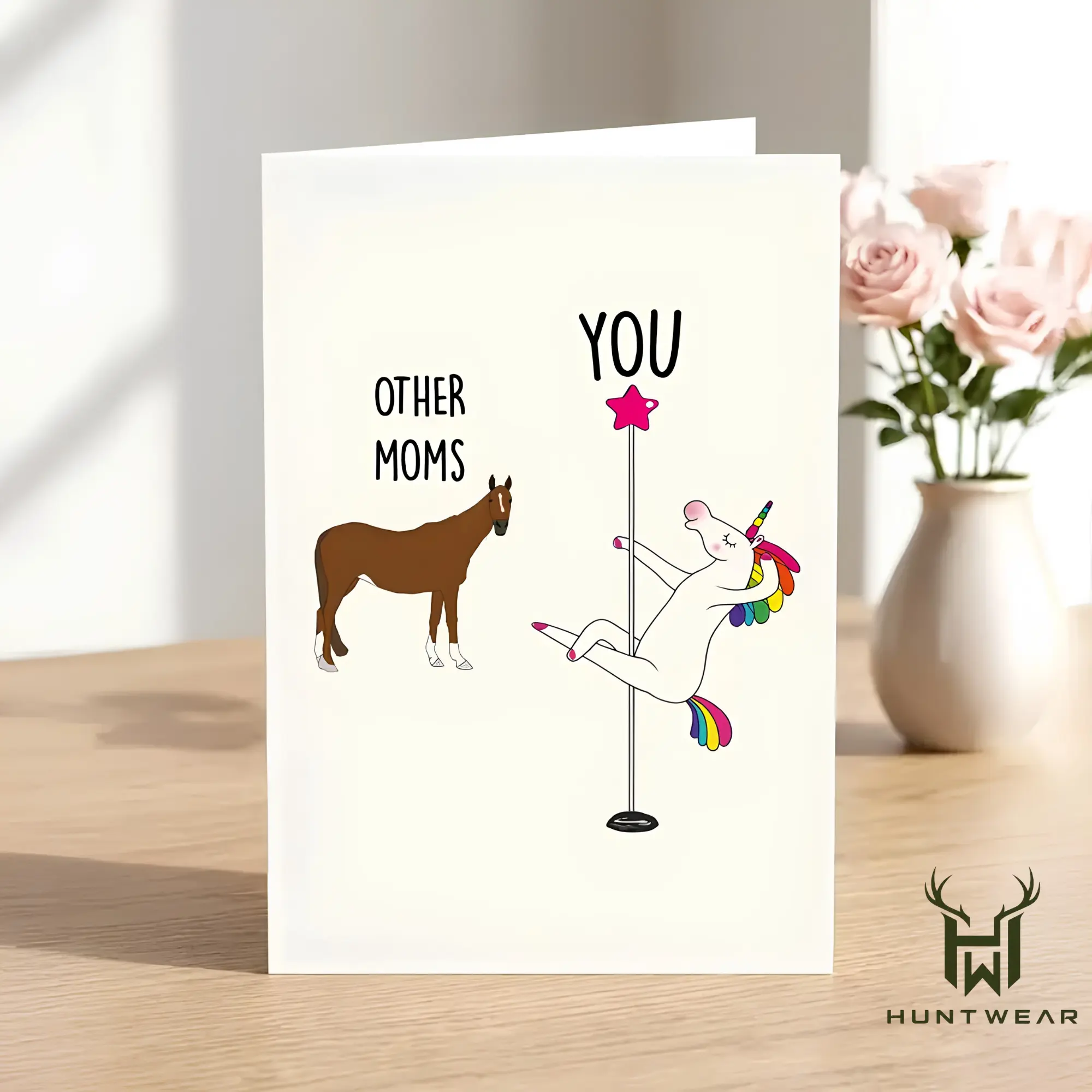 Funny Mom Card, Unicorn Mom Greeting Card, Mother's Day Card for Mom, Best Mom Ever Card, Humorous Mom Gift, Cute Unicorn Horse Meme Card, Birthday Card for Mom, Unique Mom Appreciation Gift, Funny Mother's Day Keepsake, Mom Life Joke Card
