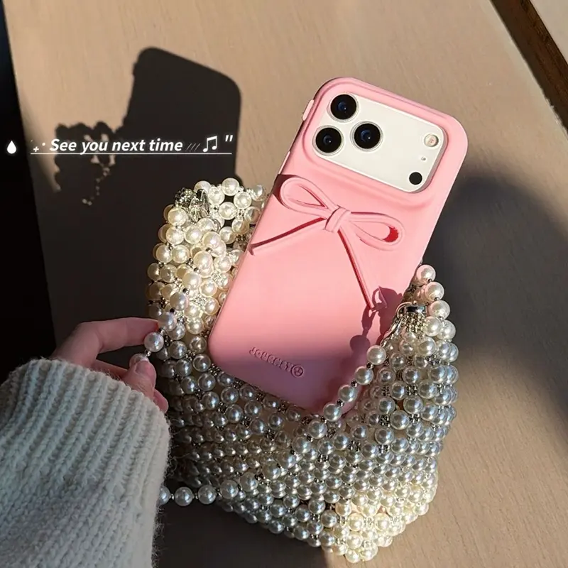 Minimalist Bow Soft Silicone Phone Case For Smartphone iPhone 17 16 15 14 13 Pro Max - Shock-Resistant Shockproof Protective Soft Tpu Cover Accessories Protector Shockproof Soft Shell TPU Smartphone Casing