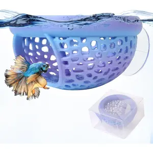 Multi-Functional Betta Hammock Feeding Bed - Floating or Suction Cup Mount, Adjustable Resting Spot & Hideout for Betta Fish & Shrimp | Betta  Accessories & Aquarium Decor