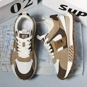 Stylish Comfort  Men's Sports Shoes - Fashion Sneakers with Thick Sole, Versatile, Comfortable, Breathable, and Anti-Slip Features for Casual Daily Wear