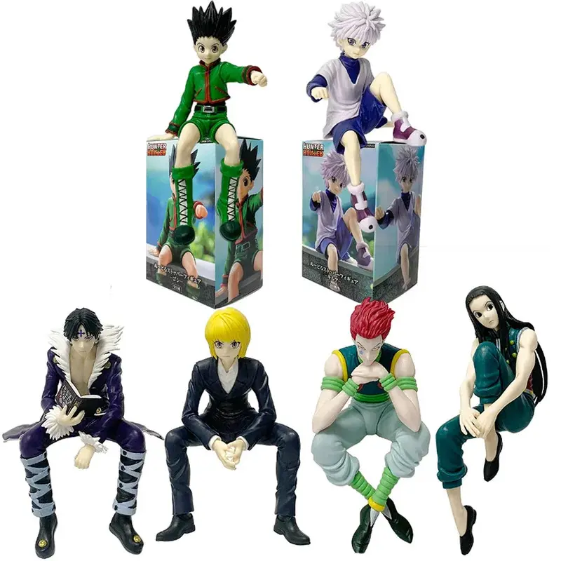 Anime Hunter*Hunter Figure Kurapika Action Figure Chrollo Illumi Hisoka Figurine Collection Noodle Stopper PVC Model Toys Gift