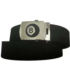 Military canvas belt with 8 ball buckle heavy duty