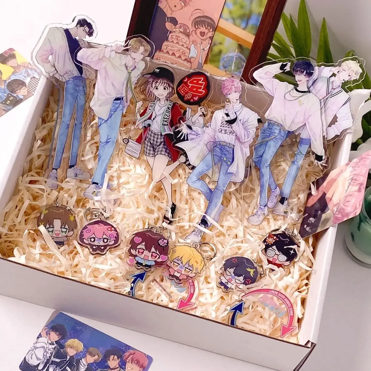6 ops Tamon Fukuhara B-Side Full Character Acrylic Standee Gift| Handmade Fan Merch Gift Present