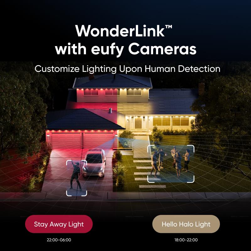【Exclusive Bundle】eufy Security Permanent Outdoor Lights E22 With 60 Triple-LED Lights Smart RGBWW Lights Daily and Festive Up to IP67 Waterproof AI Lighting Themes for Christmas APP Control