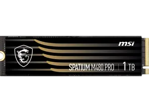 MSI SPATIUM M480 PRO PCIe 4.0 NVMe M.2 1TB PCI-Express 4.0 x4, NVMe 1.4 3D NAND Internal Solid State Drive (SSD)