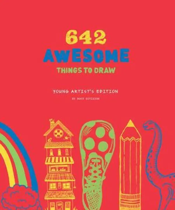 Used School Educational Office Stationery - 642 Awesome Things to Draw: Young Artist's Edition by Root Division, English, Art Inspiration, Drawing Prompts, Wacky Sketchbook Ideas, Creative Fun