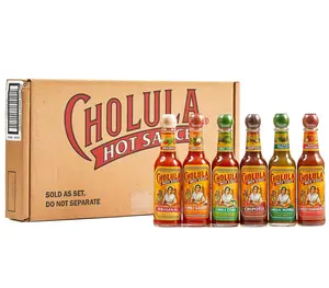 Cholula Hot Sauce Variety Pack, Product of Mexico, Gift Set Includes Six 5 Fl Oz Signature Cholula Hot Sauces for Eggs, Pizza, Mexican Dishes, and More, 30 fl oz