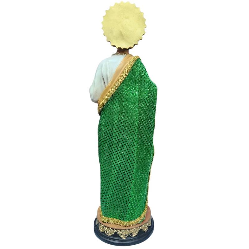 San Judas 24" Inches Tall Classic o Vestido Made In Mexico Statue Saint Jude Standing Figure in Box New and Unopened Religious decor  Patron Saint with Eyelashes Ornaments Tadeo