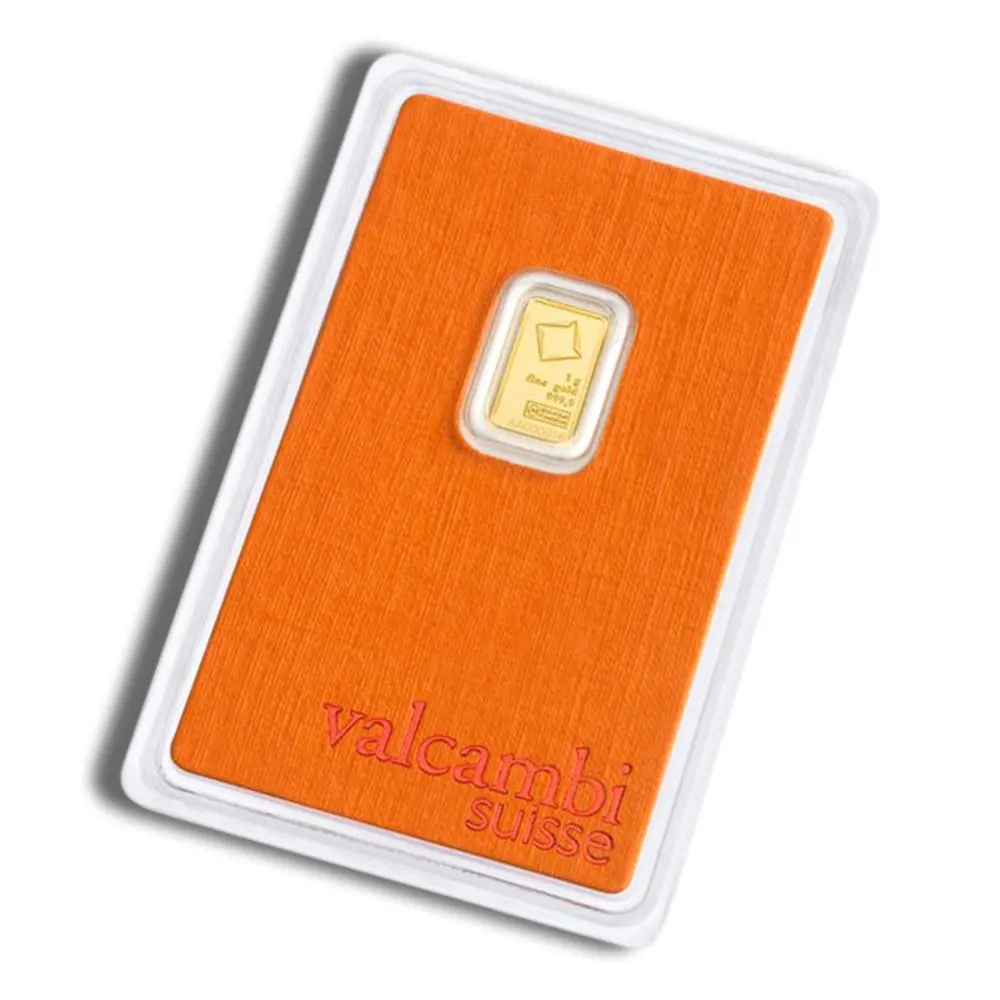 1 gram Gold Bar - Valcambi (Carded)
