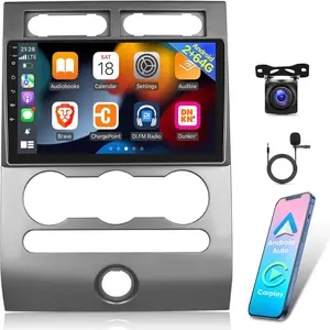 [2G+64G] Android Car Radio for Ford Expedition 2007-2017 (Only for Manual A/C), 9 inch Touch Screen Stereo, Carplay/Android Auto/EQ Audio/SWC/Bluetooth +AHD Backup Camera