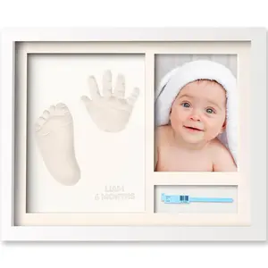 KeaBabies Baby Footprint Kit, Clay Paw Print Kit - Newborn Hand and Footprint Keepsake Picture Frame, Hospital Bracelet, Personalized New Mom Gifts & Baby Shower Gifts for Boys, Girls