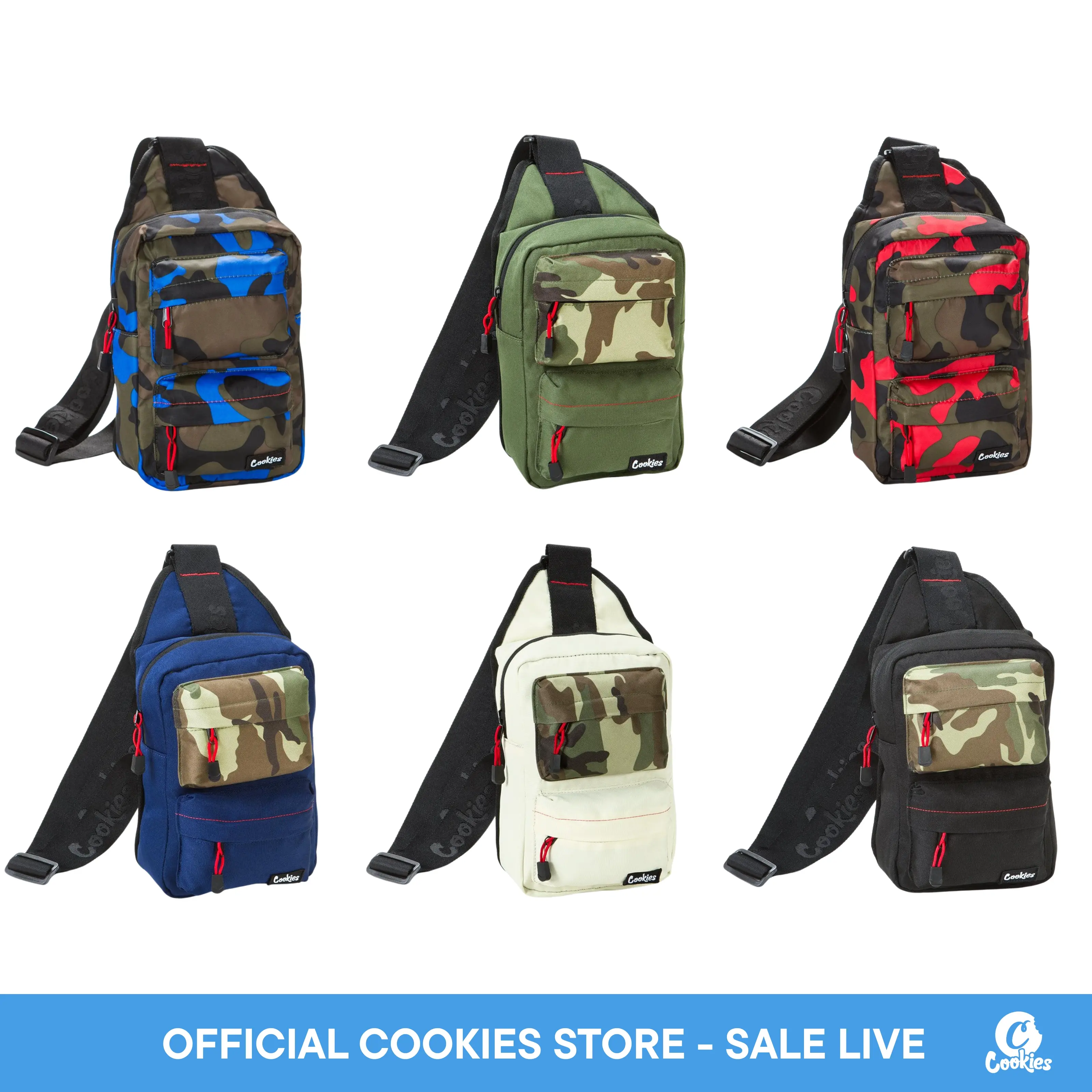 Cookies "Rack Pack" Over The Shoulder Bag - Multiple Sizes Cookies "Rack Pack" Over The Shoulder Bag - Multiple Sizes