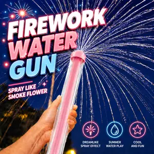 Expandable water gun, pink water gun, summer outdoor pool and beach water fight party toy