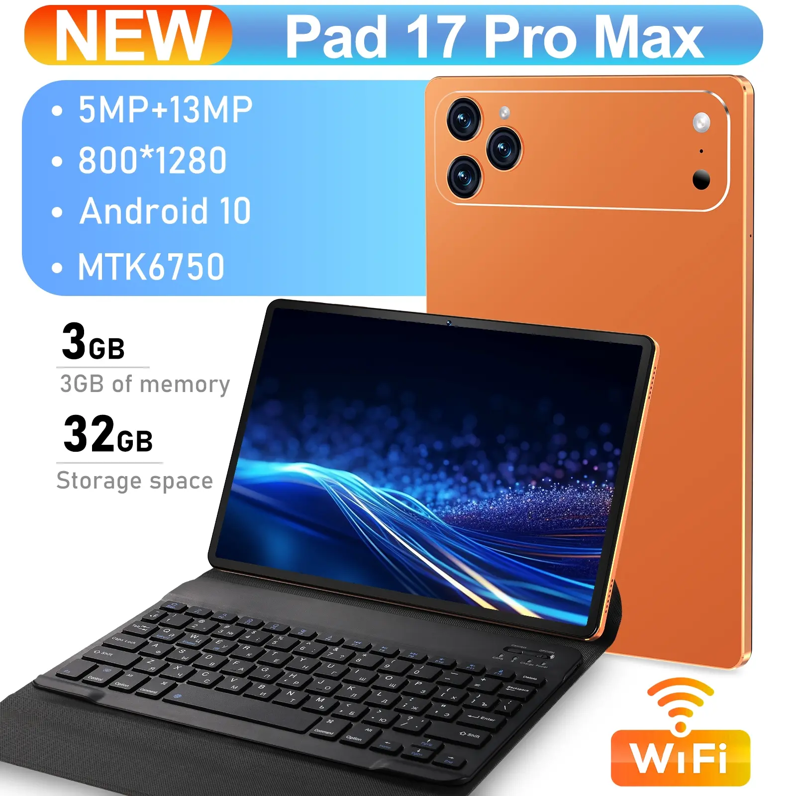 NANNEE Pad17 Pro Max Android Wireless Tablet PC, 10.1 Inch HD