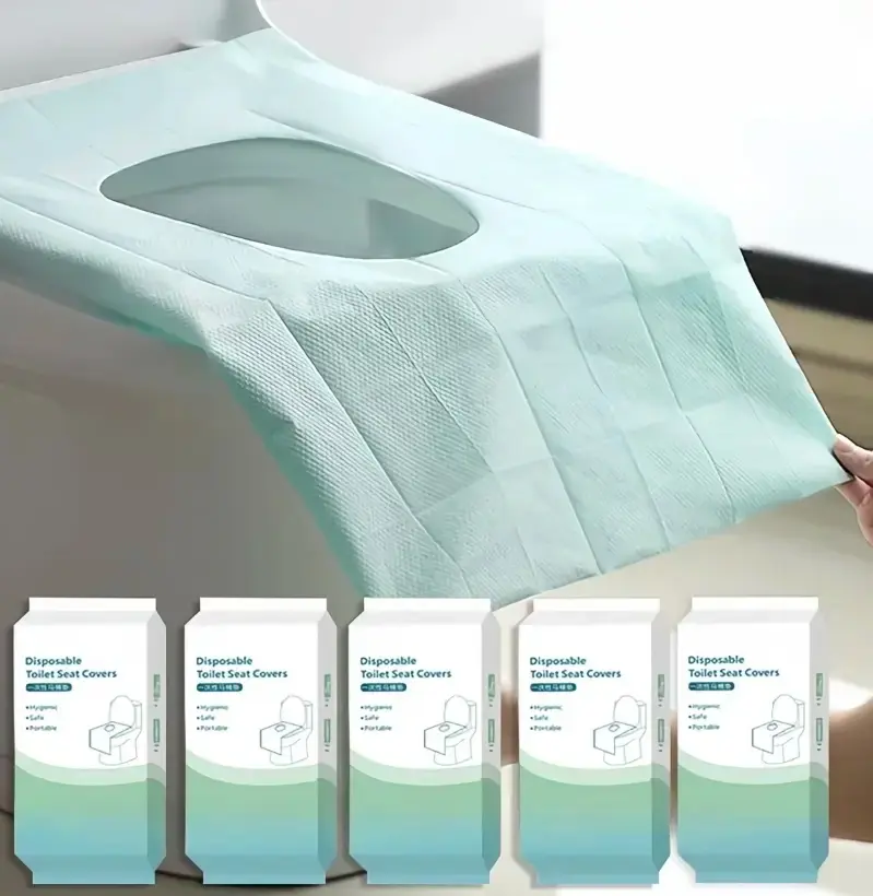 Disposable Toilet Seat Cover, 20/50pcs Disposable Toilet Seat Covers, Pastel Toilet Seat Protector for Home Bathroom, Hotel & Salon, Restroom Bathroom Accessory & Toilet Lid Cover