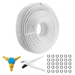 summervibes VEVOR PEX-AL-PEX Tube, 984ft, 5/8'' Diameter Aluminum-Plastic Composite Pipe Oxygen Barrier Radiant Floor PEX Pipe, 0.08'' Thickness Radiant Heat Floor Plumbing Inner Aluminum Layer PEX Tubing Pipe