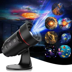 Galaxy Night Light 2-in-1 Projector, 360° Rotation Timer 6 Realistic Scenes, Warm Wall Light for Bedroom Mood Lighting Festive Holiday Father’s Day Present