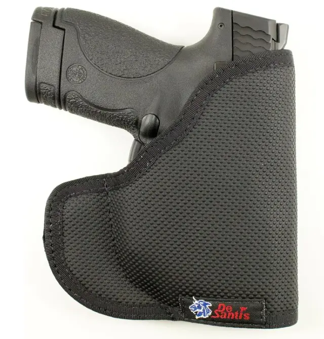 De Santis Gunhide Black Color Holster for Handgun - Secure Fit & Comfortable Design - Ideal for Daily Carry