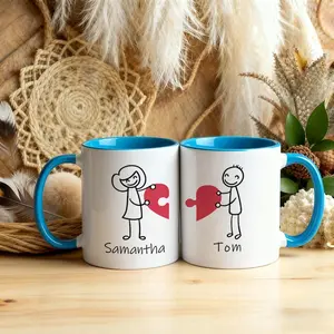 Couple Coffee 11oz Accent Mug, Couple Gift, Girlfriend Gifts, Romantic Gifts for Boyfriend, Custom Couple Gift, Funny Gift for Him, Valentine Couple Mug
