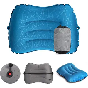 Camping Pillow - Inflatable Pillow - Travel Pillows for Backpacking & Airplane, Lumbar Support 2.0 Blow Up Pillow, Ultralight Compressible, Comfortable, Ergonomic Pillows