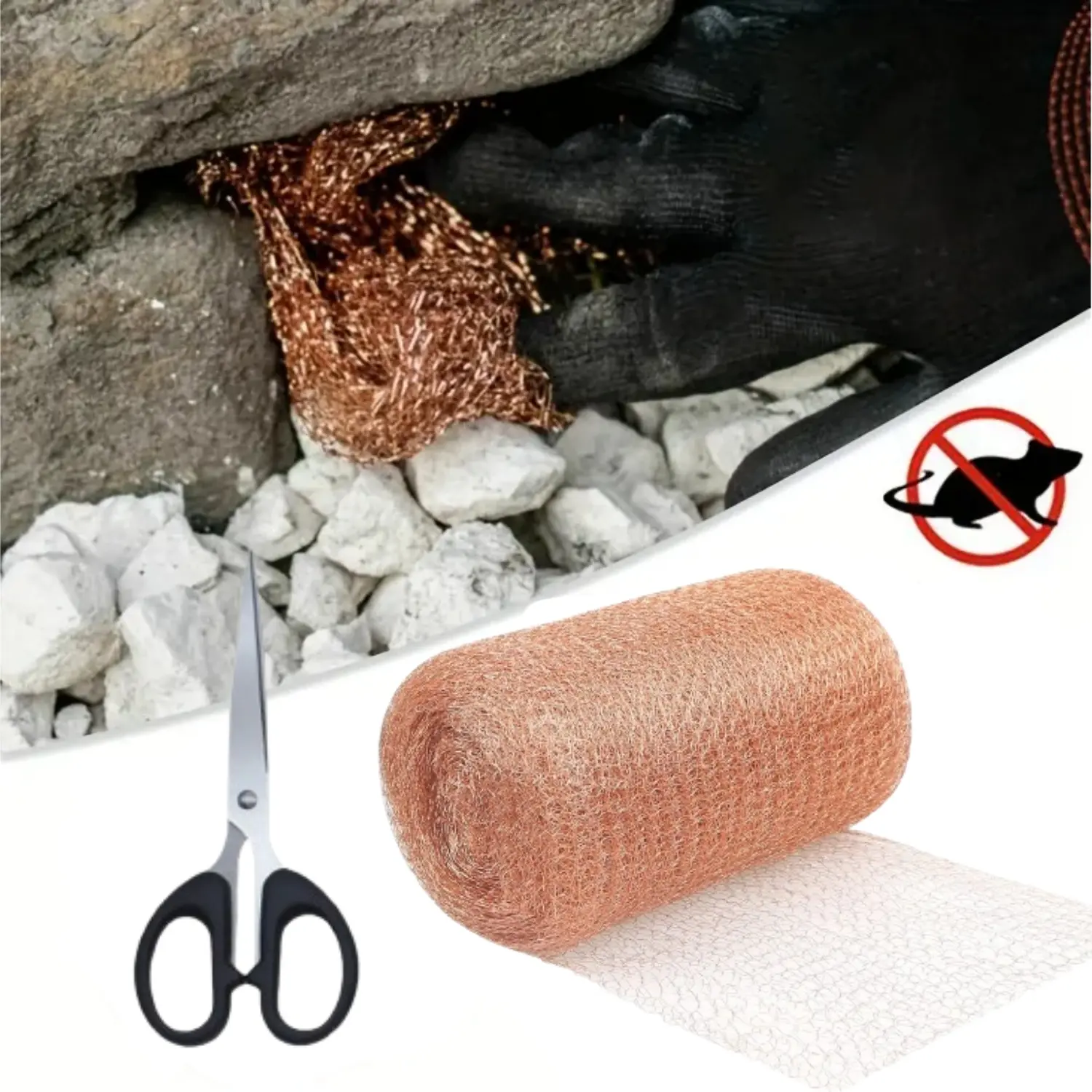 Copper Mesh Pest Control Net Set - 11m/36 Feet Each, Double Layer Pure Copper Material, Multi-Use Insect & Rodent Barrier, Snail/Bird-Proofing, No Rust, Scissors Included, Ideal for Garden/Home - Home Improvement.