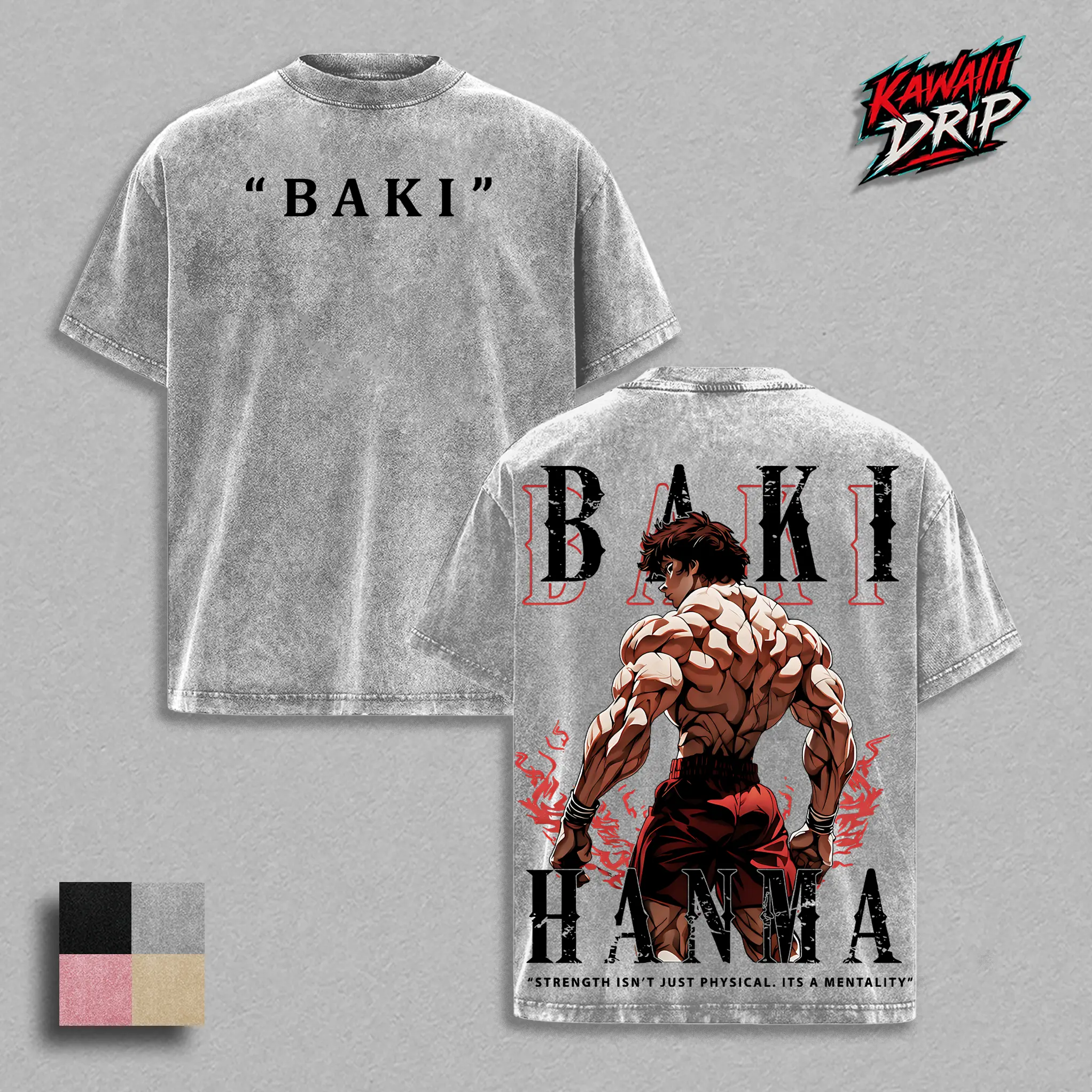 Baki Hanma Anime Graphic Tee | Men’s Oversized Pump Cover Gym T-Shirt | Vintage Washed Workout Shirt | Gym Pump Cover Top | Muscle Tank | Sleeveless Gym Shirt | Aesthetic Anime Gym Streetwear Top
