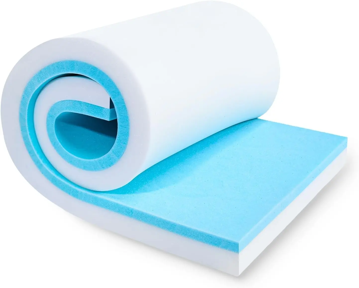 Upholstery Foam, 72" x 24" x 3" High Density Gel Memory Foam Padding Couch Cushion Support, Cut to Size Foam Replacement Pad for Sofa Sag Support