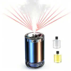 Smart Car Air Freshener Diffuser with Star Projector Light Rechargeable Aromatherapy Humidifier 150ml Capacity 3 Modes RGB Music Syncing Perfect Gift for Car Owners