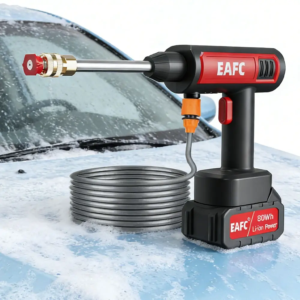 Portable Multi-Functional Wireless Rechargeable High Pressure Car Wash Gun, Car Wash Equipment, Includes Car Wash Accessories, Foam Sprayer, Car Wash Jet, Ideal for Washing Cars, Floors, Watering, Car Wash Kit