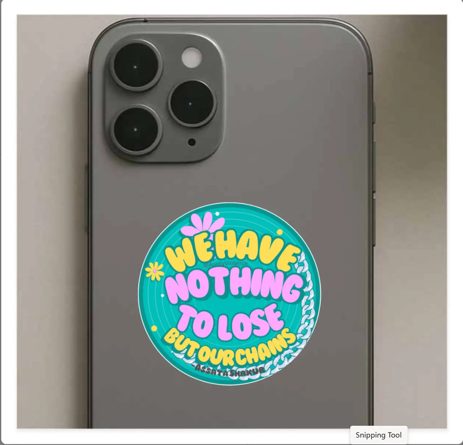 Assata Shakur Quote Phone Sticker - Waterproof, UV resistant, Long lasting, Versatile Decor for Laptop, Bike, Educational Arts & Crafts Accessory