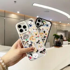 A Transparent Magnetic Phone Case with Cool and Cute Teddy Corgi Dog Pattern, Suitable for iPhone 17 Air/16 Plus/15 Pro Max/14 Pro/13/12/11/XS Max/X Phone Case, Ideal Gift for Family, Friends, Lovers, Boyfriend, Girlfriend, Best Choice for Gifts MKLCXK31