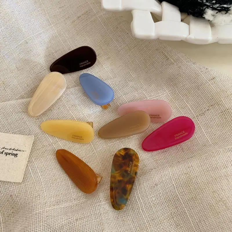 9pcs Acetate Small Water Drop Hair Clip Bangs Clip Side Hair Pin Fragments Clip Side Clip Hair Accessories