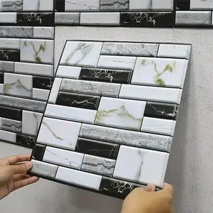 3D Wall 10PCS Panels Peel and Stick Foam 3D Brick Wallpaper Peel and Stick Faux Stone Wall Panel Self-Adhesive Wallpaper