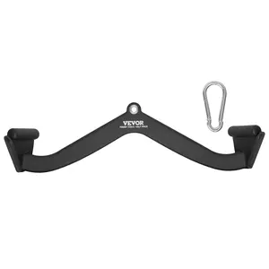 Summervibes VEVOR LAT Pulldown Attachment, Cable Machine Rowing V-bar Attachment, Tricep Pull Down Bar, Back Strength Training Rubber Coated Handle Grip, Bicep Curl Tricep Lat Pulldown Bar for Home Gym Fitness